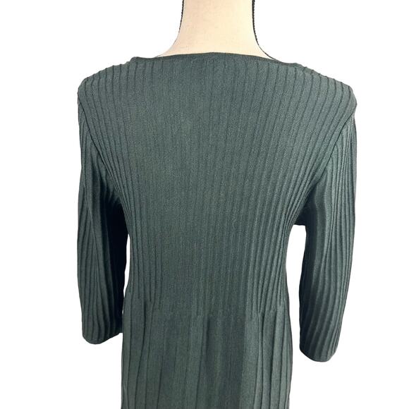 Eileen Fisher Sweater Dress Green Lightweight 100% wool - Picture 7 of 10